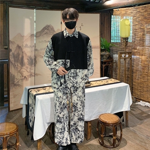 新中式长袖套装TZ88797P90衬衫CS88799P45控78裤子88798P45控68图片