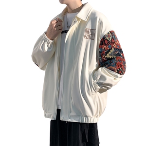 春秋季绣花外套男女同款新款美式夹克XZ102B-1-JK2522P75图片