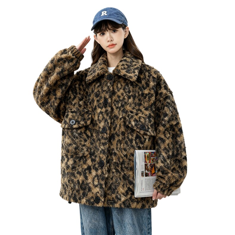 【现货】秋新小香风高级感复古格子豹纹夹克呢外套705-W8863-P80，男装夹克，星座705-1