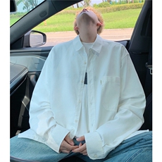 纯棉高品质纯色简约全棉情侣装白色长袖衬衣外套棉68，男装衬衫，电商A426-1(原A430-1)