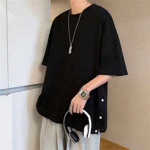 冰感230克棉M-8XL港风男士短袖宽松休闲T恤潮XZ109-T008-P42-控79图片