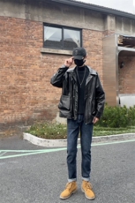 牛仔裤男23秋冬修身弹力小脚休闲裤长裤子机车风痞帅搭配马丁靴，男装牛仔裤，星座1412-2