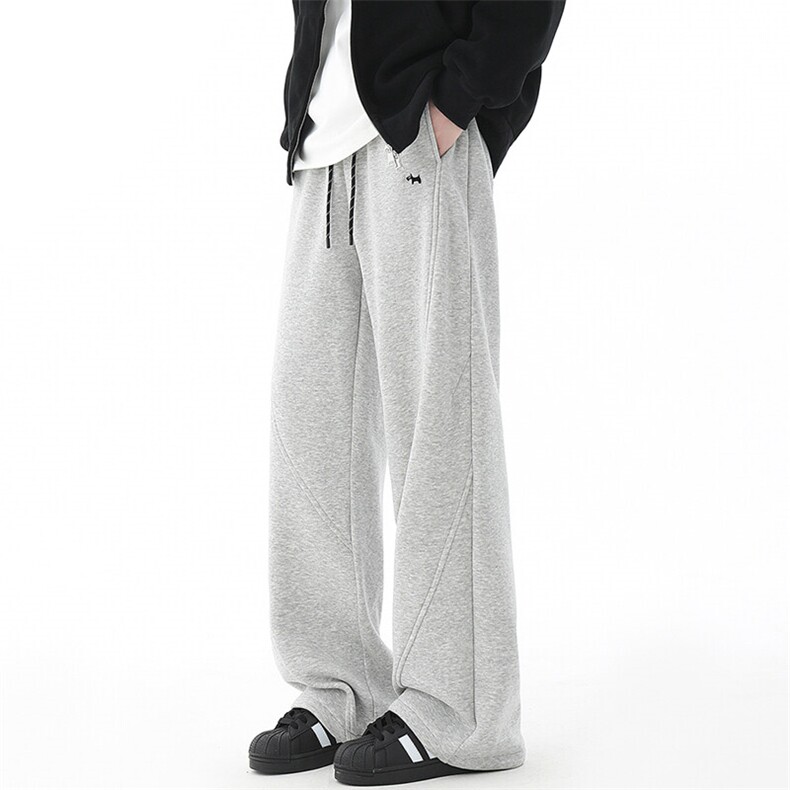 X416B-KL1011-P55控78加绒P65控88重磅加绒加厚垂感百搭男直筒裤，男装休闲裤，星座416B