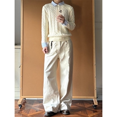 网图~老钱风抖音质量假两件polo领毛衣针织衫W1573/特P56，男装Polo衫，电商B350