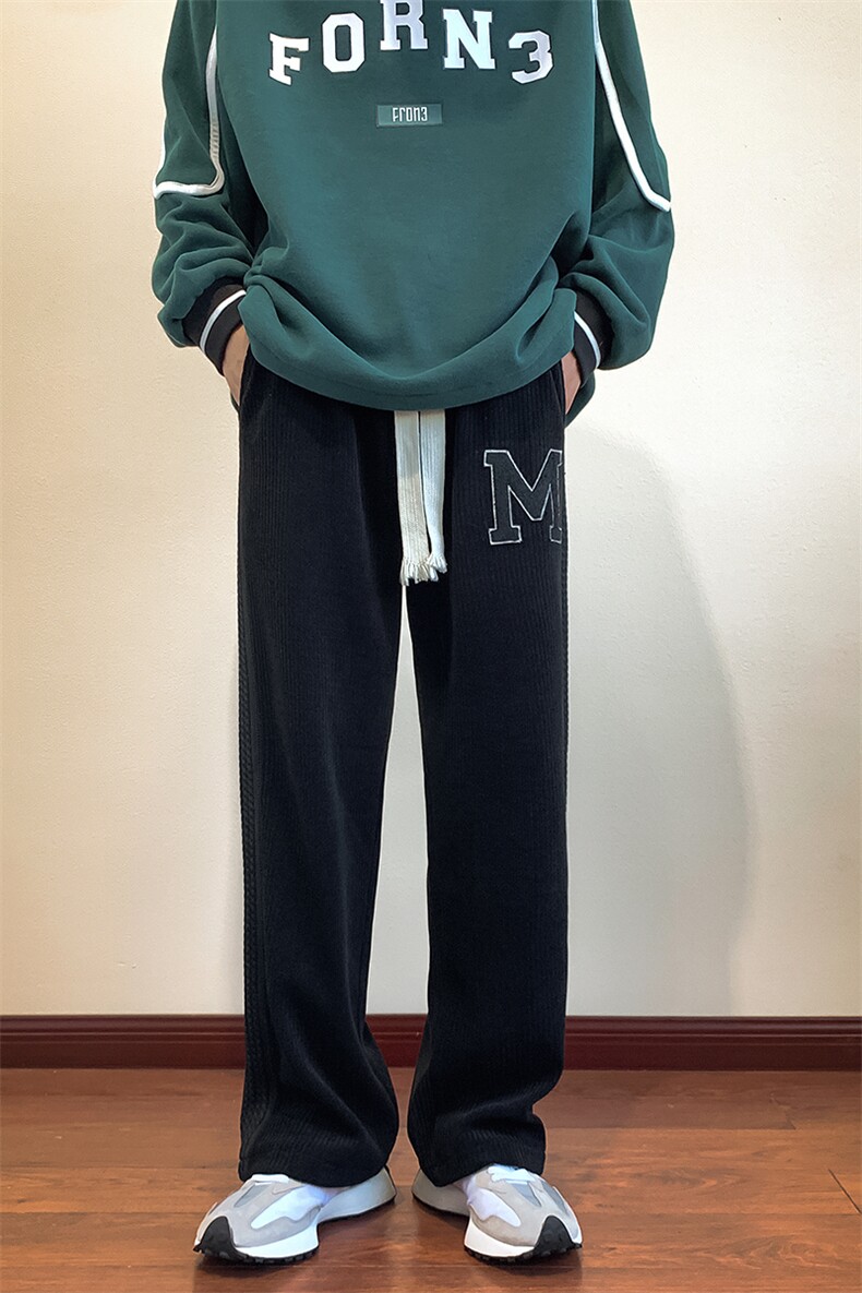 22秋新款欧棉绒宽松休闲oversize情侣休闲长裤B266-X827-P60,男装休闲裤,星座B257-1