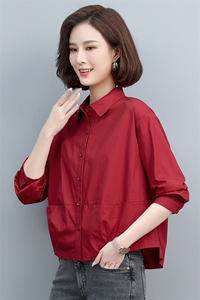 春秋薄款衬衫外套女2023新款时尚宽松显瘦短款小个子纯棉气质上衣图片