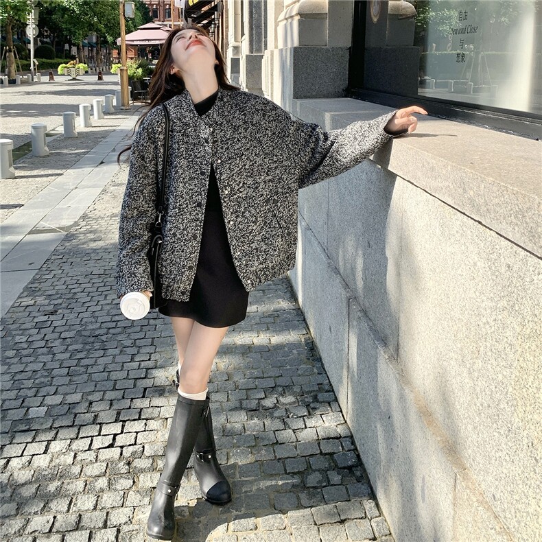 竞品毛呢外套,女装短外套,2B237