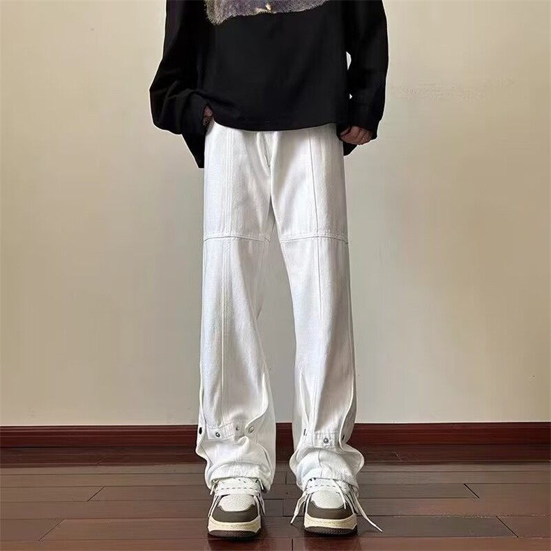 春夏美式复古高品质牛仔裤水洗直筒宽松潮流休闲长裤,男装牛仔裤,星座1013