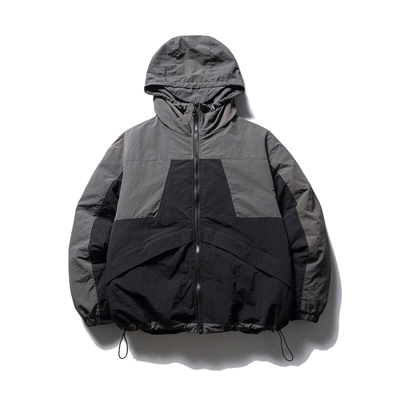 南夏乔装2025冬季新款撞色拼接连帽棉衣日系复古三合一户外冲锋衣，男装夹克，电商S006（B521）