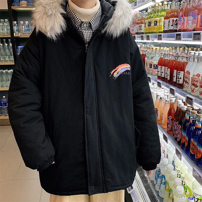 MM48064-P130冬季大毛领棉衣男士大码加厚棉袄男棉服,男装棉衣,电商A040