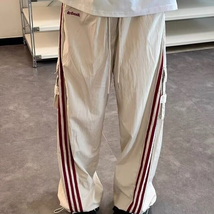 DG12-P50三条杠软壳尼龙冲锋裤速干拼色宽松束脚裤-网图现货,男装休闲裤,星座603-2