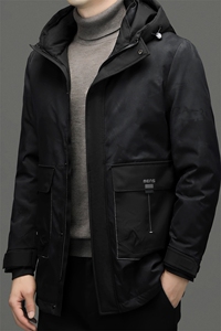 BNA2191钱塘2020-2冬季厚款新款连帽百搭中年男士百搭羽绒服P255图片