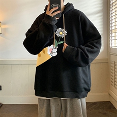 纯棉连帽卫衣男大码运动帽衫宽松薄WY2265-P35加绒款-P40，男装卫衣，电商A040