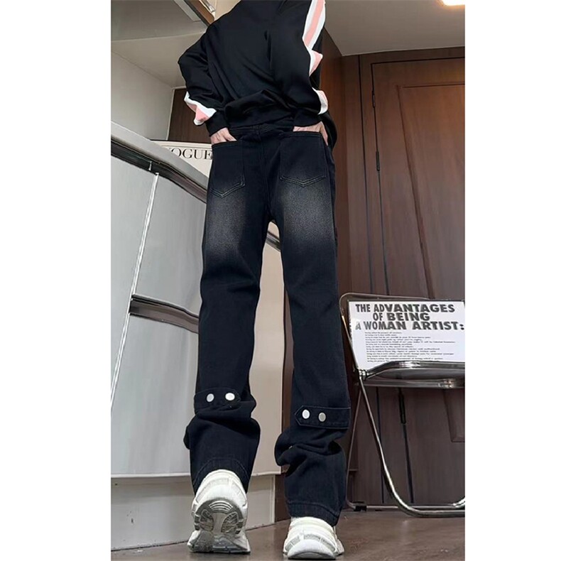 美式ins高街vibe重工艺水洗复古黄泥牛仔裤货号K2316P55，男装牛仔裤，电商A063