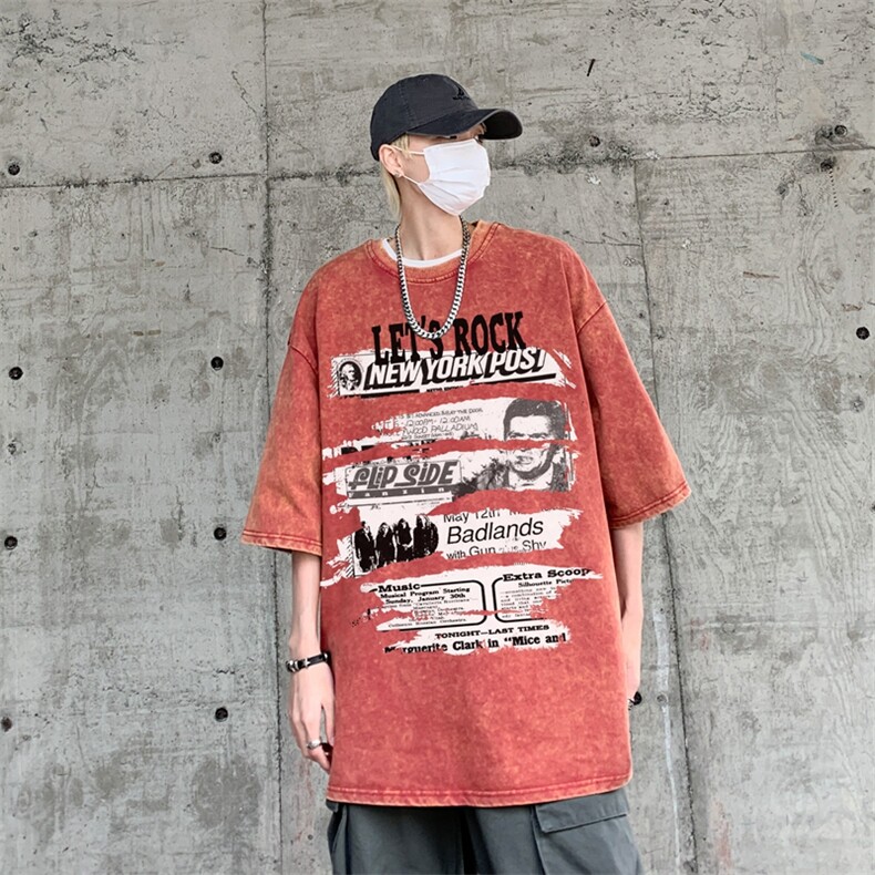 2023年夏季复古水洗T恤力推XZ517A-BK1222P35图片