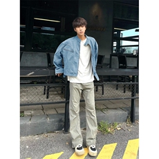 【有货】冰川蓝立领外套男高级感痞帅春秋工装夹克JK7703CC-特P65，男装夹克，星座1007（原301D）