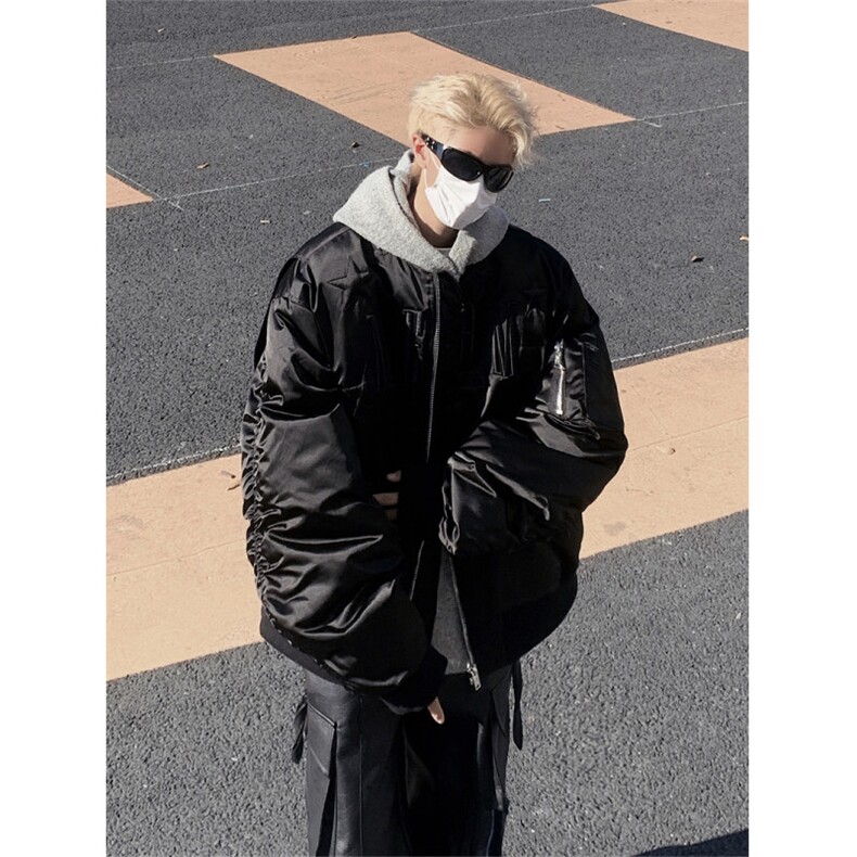 706-1-LYM005-P145 现货 非揭阳货  冬季美式高街痞帅设计感棉服图片