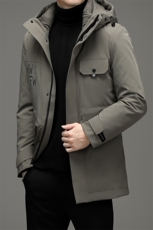 2023冬季新款羽绒服中长款外套中年爸爸装保暖连帽MYYL8277-P330，男装羽绒服，电商B212（原钱塘6029）