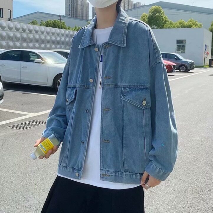 复古阔版牛仔外套女2024春秋季宽松简约休闲气质流行上衣JX302,男装工装外套,星座1116A-1（原606A）