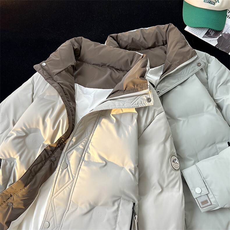 冬季立领羽绒服男加厚臂章羽绒衣外套青年潮男士A266-88683-P165,男装羽绒服,电商A266