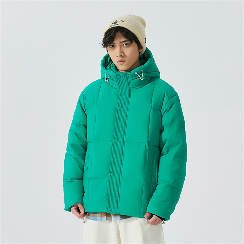 新标90白鸭绒简约休闲连帽外套纯色加厚羽绒服ESY0209-P210,男装羽绒服,电商B306