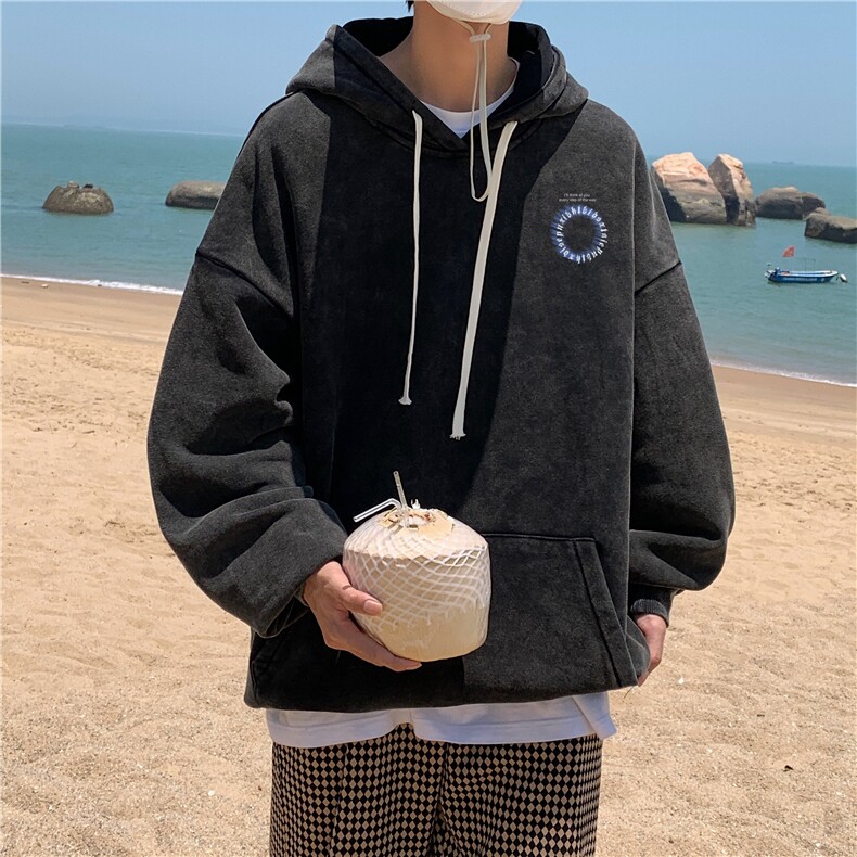 加绒新款港风宽松连帽套头卫衣X5687-常规P70控88-加绒P80控98,男装卫衣,电商A061-1