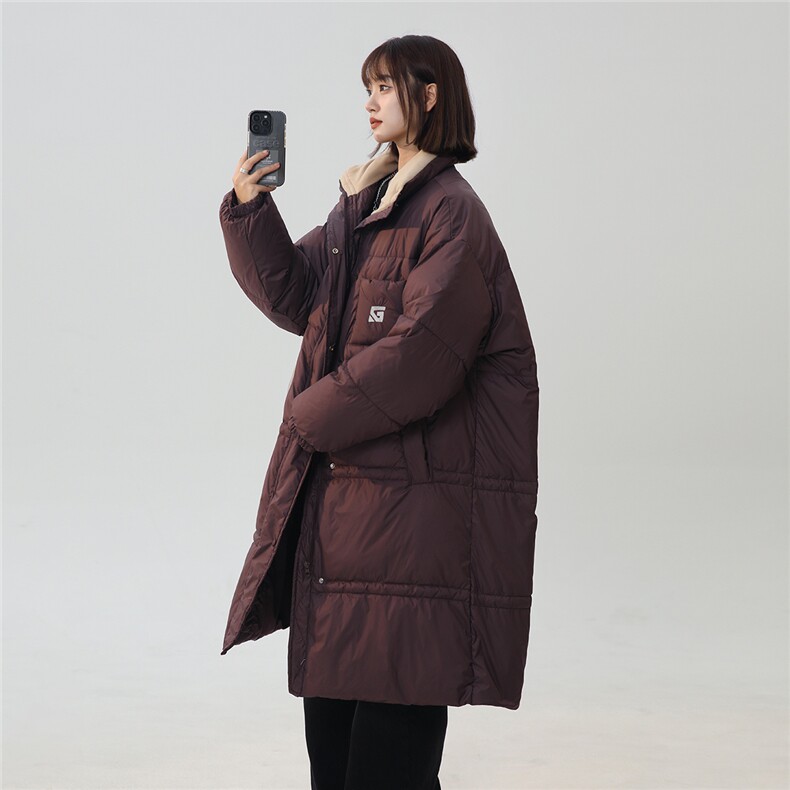 中性风美式复古潮牌中长款羽绒服大码过膝羽绒服男77930P258控378，女装羽绒服，星座226-1