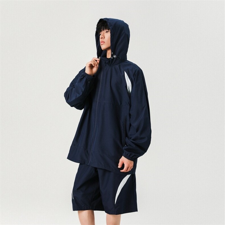 拼色双拉链抽绳外套运动复古休闲两件套男A406TZ2678特P78,男装休闲套装,星座309（原A406）