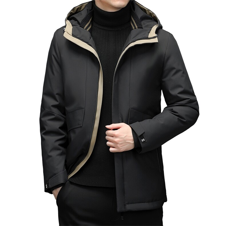 冬季新款中年男士白鸭绒连帽羽绒服男爸爸冬装外套YL5906-P305,男装羽绒服,电商B212（原钱塘6029）