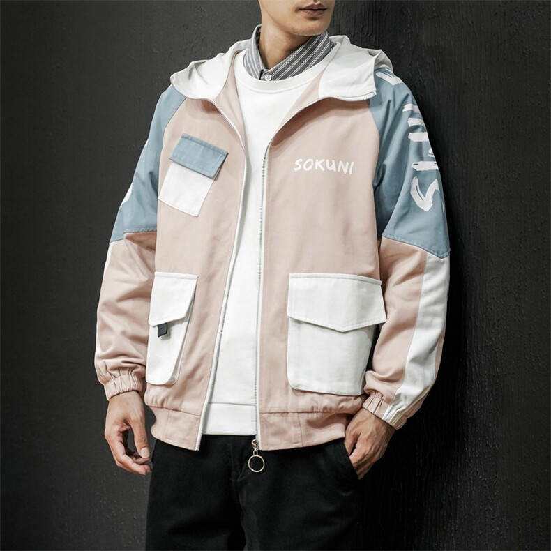 秋季新款男士夹克大口袋工装外套男潮流简约休闲衣服男DS936T,男装夹克,电商A102