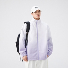 秋季宽松两面穿夹克男渐变立领上衣外套DSA157B-JK7906-P68，男装夹克，电商A157B