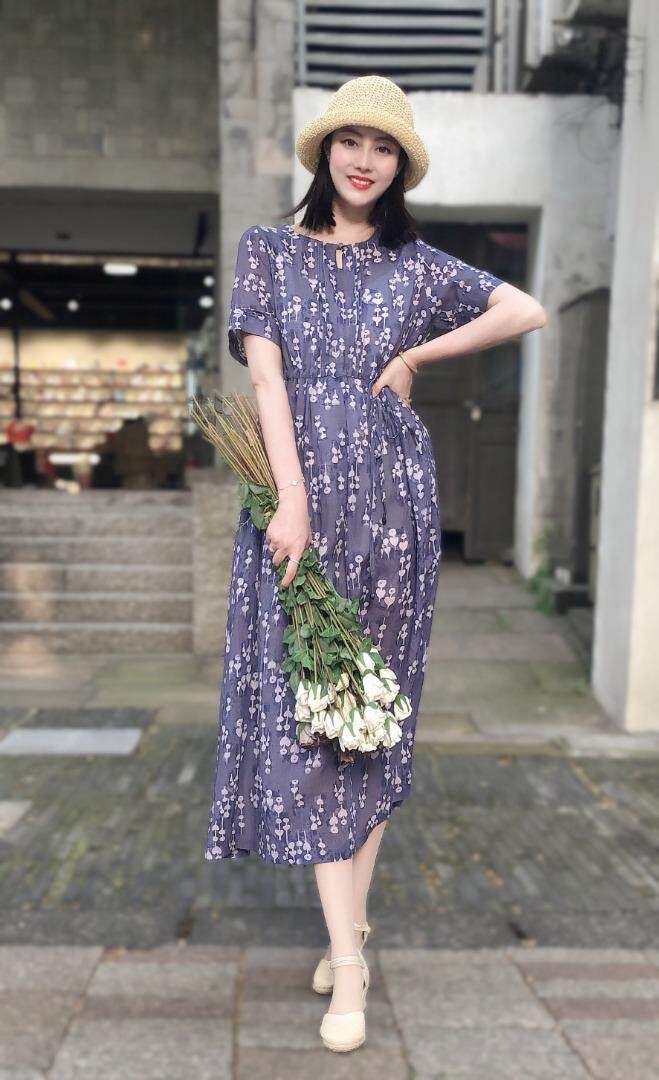 纯苎连衣裙小衫裤子裙子衬衣 时尚风 风淑女风休闲风，女装连衣裙，川哲