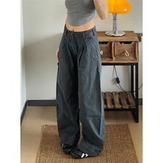 美式复古vintage弯刀工装裤男女直筒宽松情侣伐木裤WLN1073-P60，男装工装外套，星座1008
