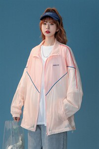 中性风 2023夏季潮流ins撞色印花宽松防晒外套 F08 P55 控68图片