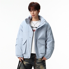 新款冬季大码羽绒棉服棉袄连帽工装韩版宽松外套A436-2533-P98，男装棉衣，电商A436