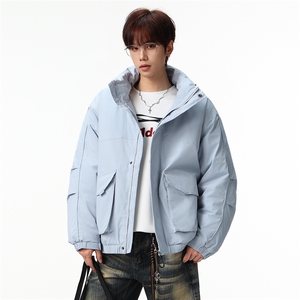 新款冬季大码羽绒棉服棉袄连帽工装韩版宽松外套A436-2533-P98图片