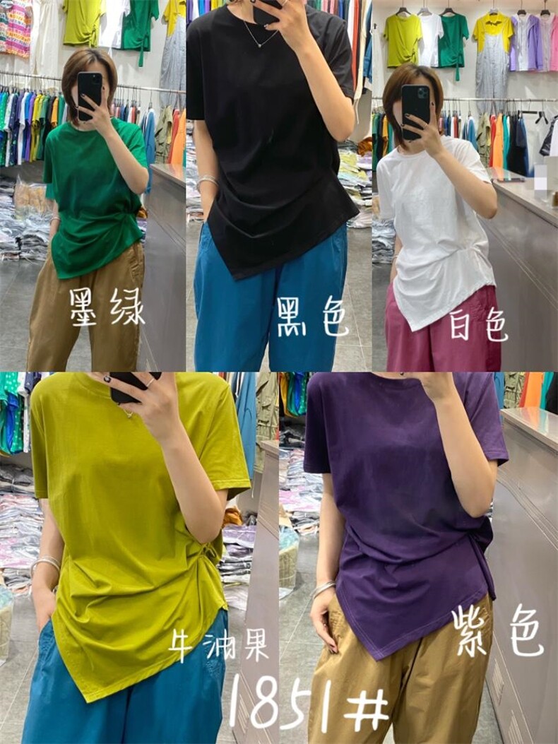 夏季新款，新不规则短袖，其它，月光水岸