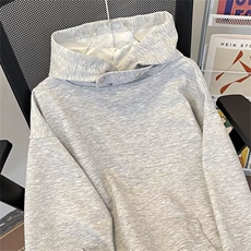 纯色连帽卫衣男士重磅薄款潮牌落肩上衣宽松休闲帽衫外套，女装短外套，星座1013