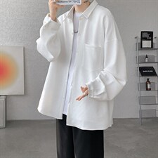 衬衫男春季新款港风宽松大码提花长袖衬衣CS026-P42，男装衬衫，星座214-3