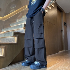 抖音品质机能户外防水透气褶皱宽松休闲裤B315-K24239-特p40控78，男装休闲裤，电商B315