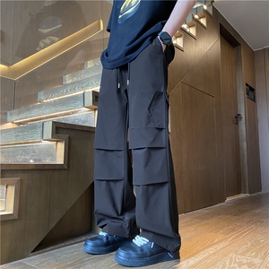 抖音品质机能户外防水透气褶皱宽松休闲裤B315-K24239-特p40控78图片