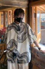 特批25无差价夏季垂感衬衣短袖凉感冰丝潮流休闲五分袖衬衫男C846，男装衬衫，电商A001-1