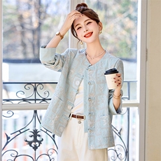 开春新中式国风气质外套女短款显瘦2025春装新款设计感洋气上衣，女装短外套，美沁