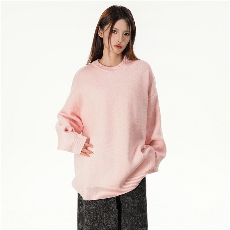 特批女模新款高品质安哥拉圆领宽松毛衣针织衫A268-M800特批35,男装针织衫/毛衣,电商A268
