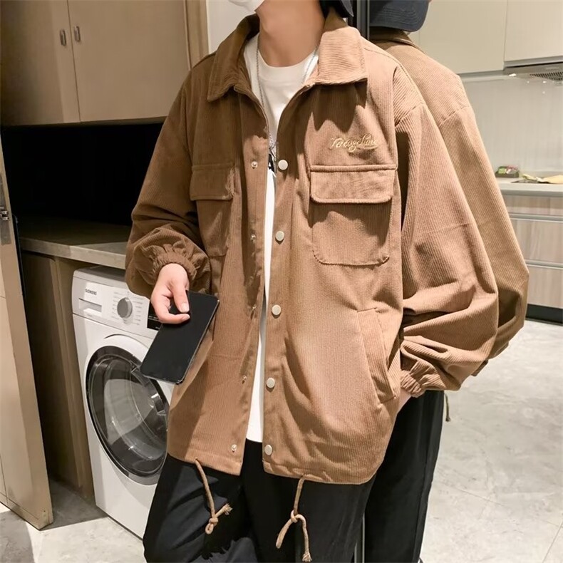 长袖男秋季文艺夹克外穿纯色慵懒ins日系J828P55,男装夹克,星座1116-2