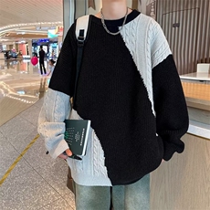 慵懒风毛衣男秋冬新款圆领情侣宽松高级感打底衫毛线衣MY7003-P53，男装针织衫/毛衣，星座308B-1