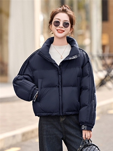 立领短款羽绒服女外套2025冬季新款小个子超好看加厚保暖外套女图片