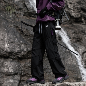 秋季新款山系户外登山防水设计感宽松冲锋裤B315-K25729-p65控88图片