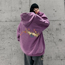 美式重磅水洗复古连帽卫衣潮流大码潮牌做旧XZ517A-BK6673-P68，男装卫衣，星座517A