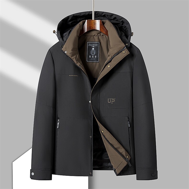 男短款羽绒服冬季保暖爸爸中老年冬装连帽可拆卸外套HO23116-P220,男装羽绒服,星座1105-3